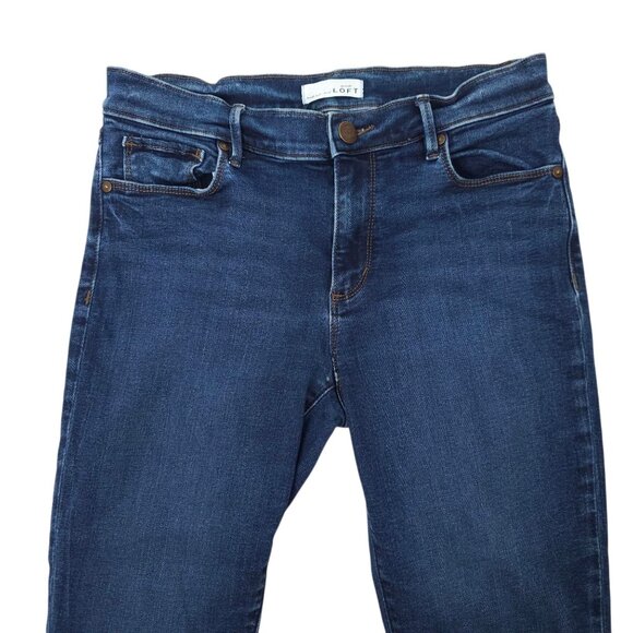 Loft Legging Jean Mid Rise Womens Size 29/8 Stretch Dark Wash Denim - Picture 9 of 15